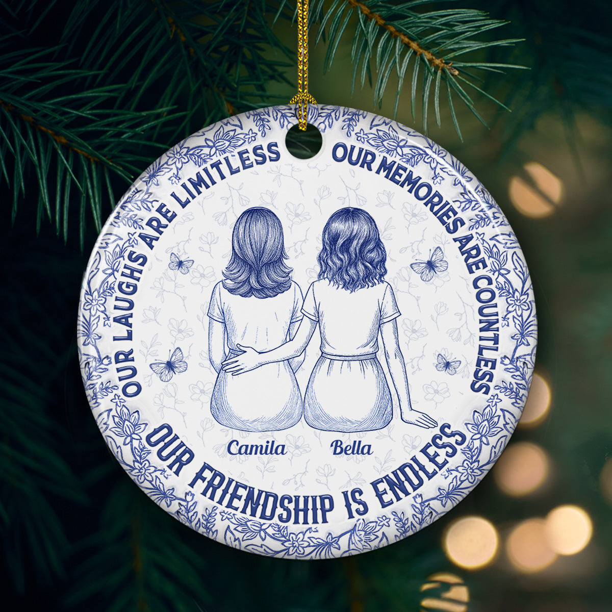 Our Memories Are Countless - Personalized Custom Ceramic Ornament