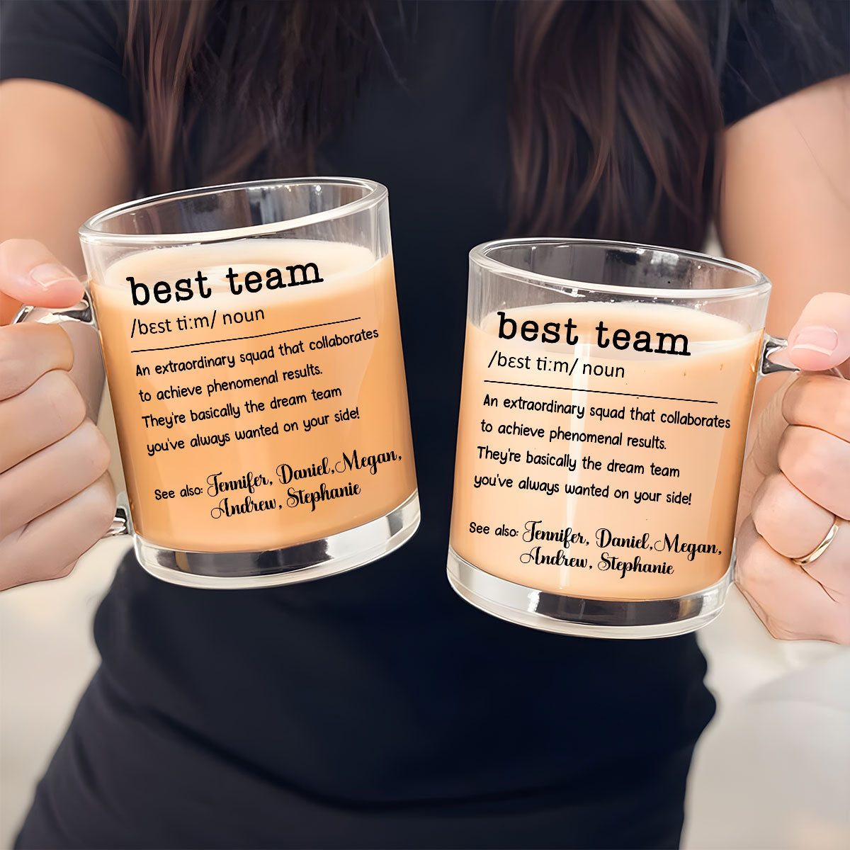The Best Team Ever - Personalized Custom Glass Mug