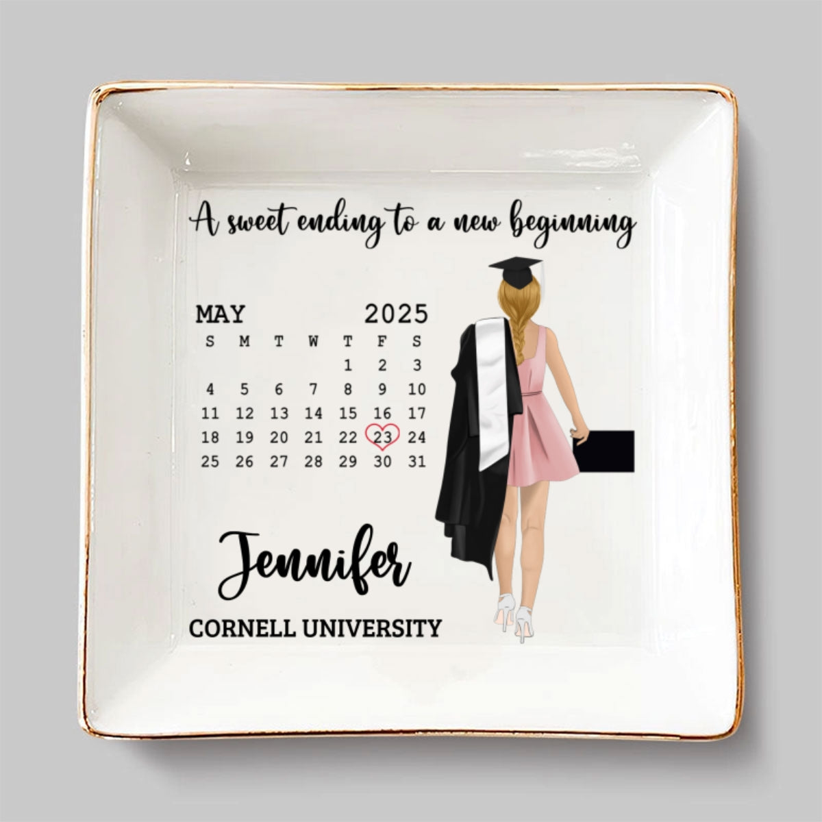 A Sweet Ending - Personalized Custom Jewelry Dish