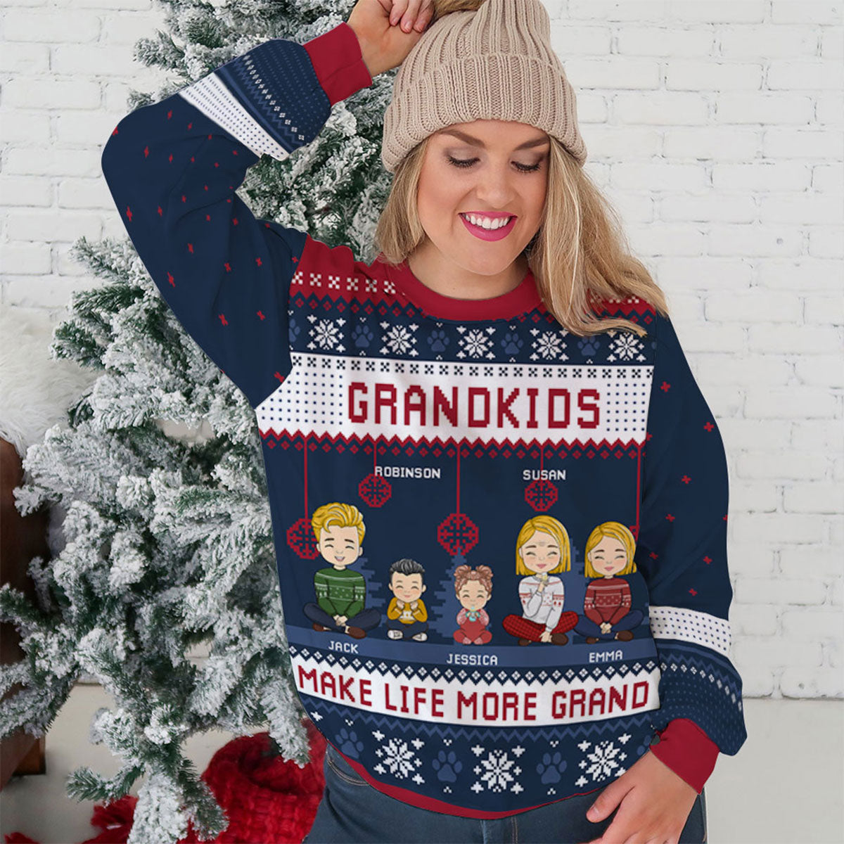 Christmas Crew - Personalized Custom All-Over-Print Sweatshirt
