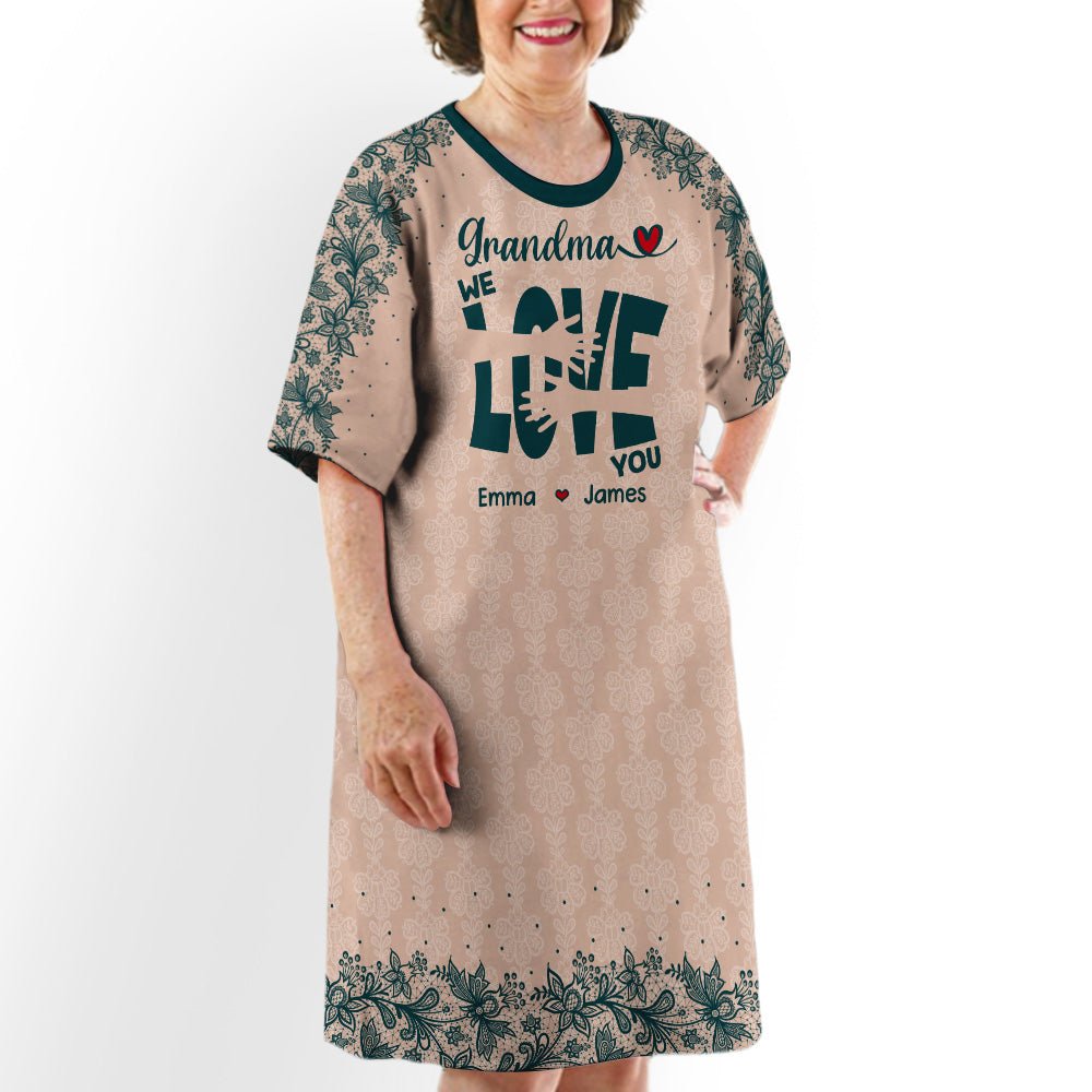 Kids Love Grandma - Personalized Custom 3/4 Sleeve Dress