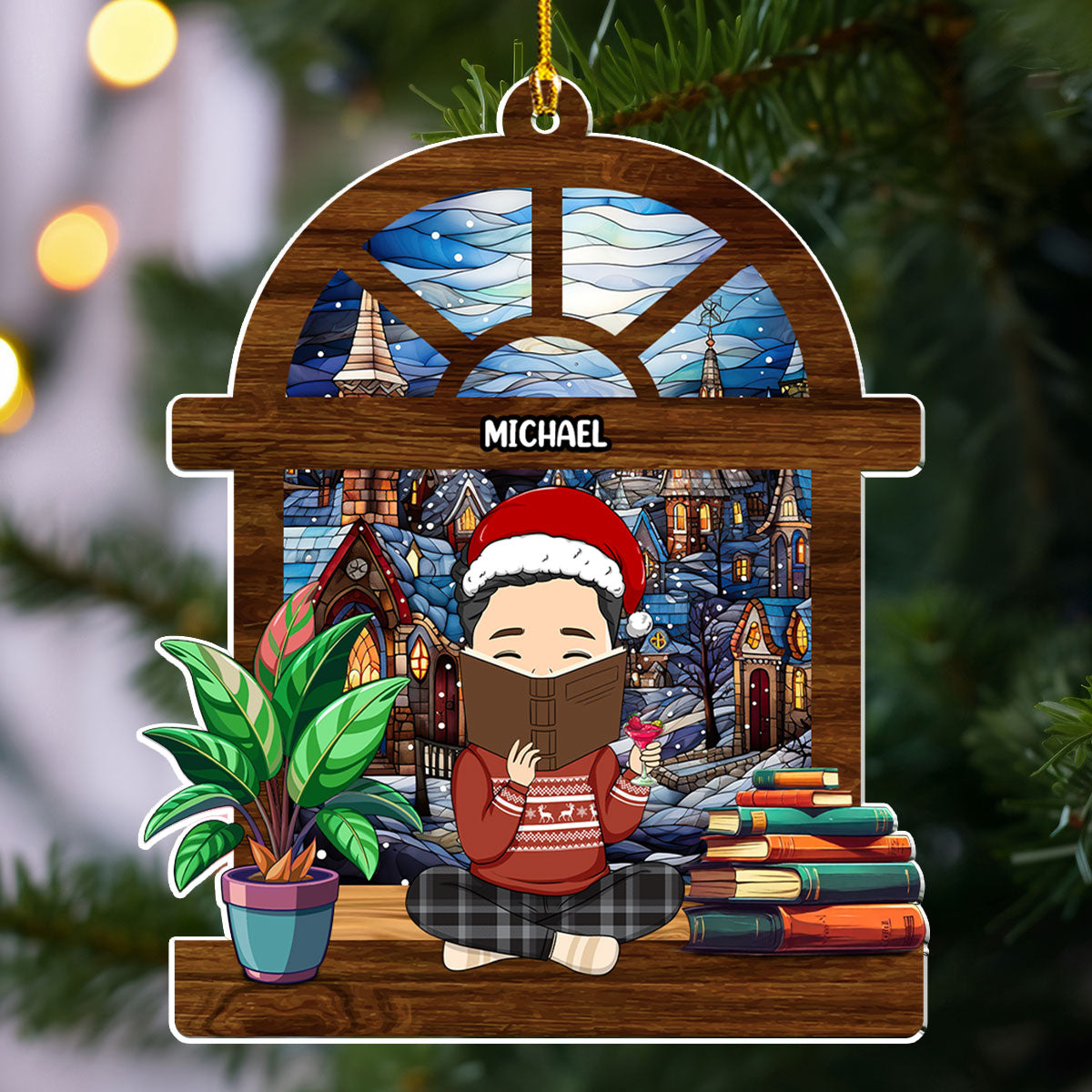 Book Lover - Personalized Custom Acrylic Ornament