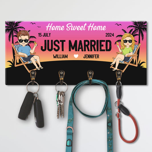 Just Married - Personalized Custom Key Holder