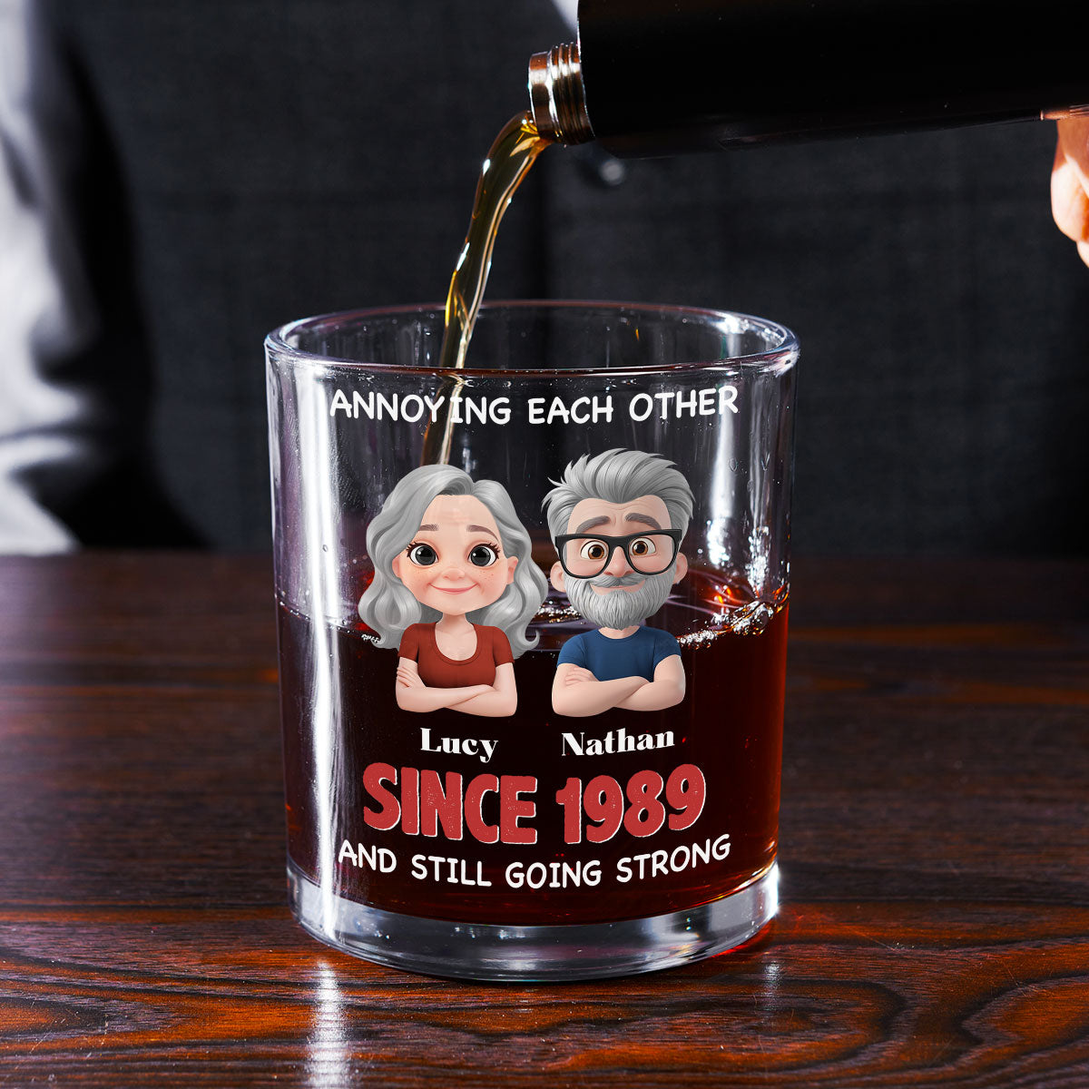 With You Forever - Personalized Custom Whiskey Glass