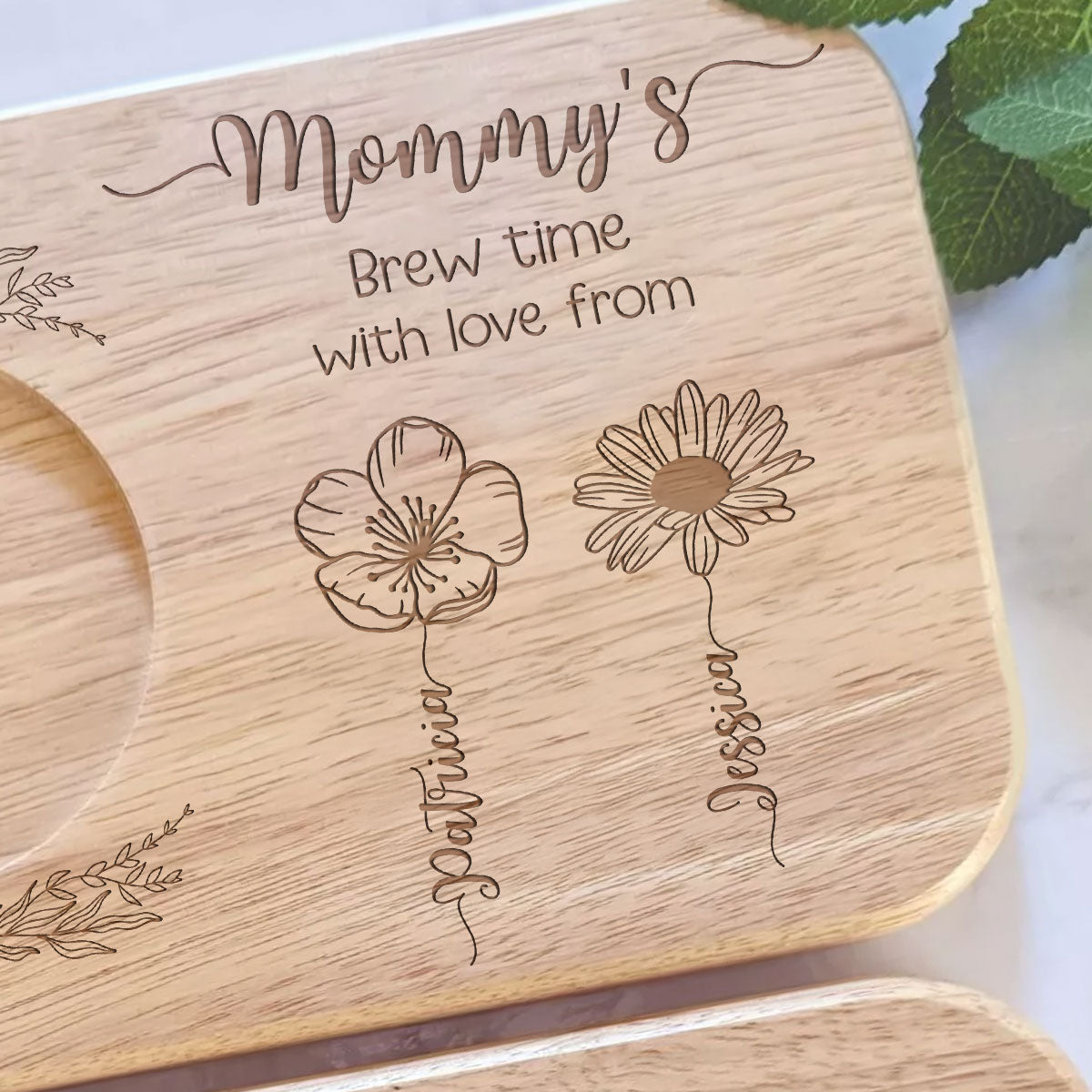 Brew Time With Love - Personalized Custom Wooden Treat Board