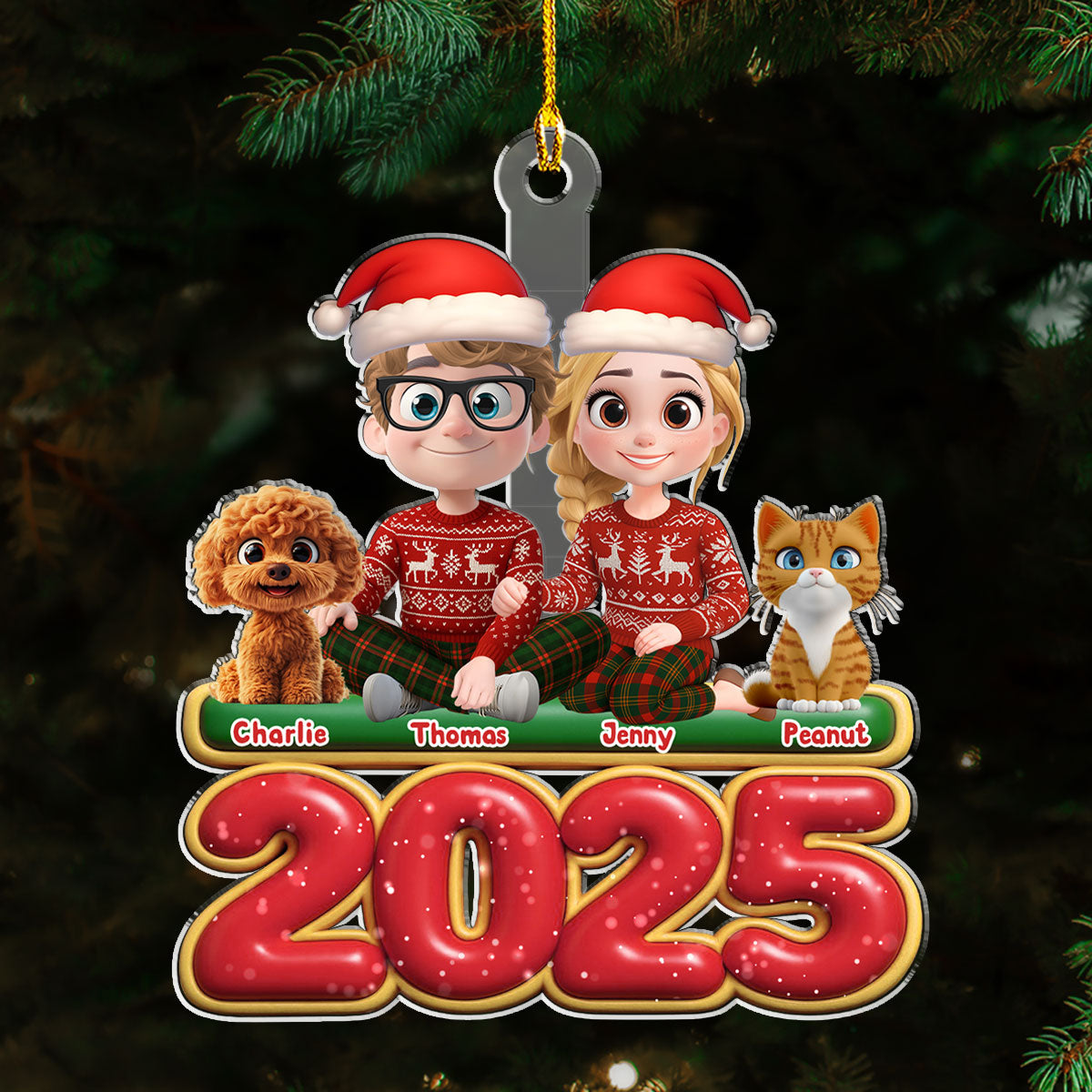 We And Our Pet - Personalized Custom Acrylic Ornament