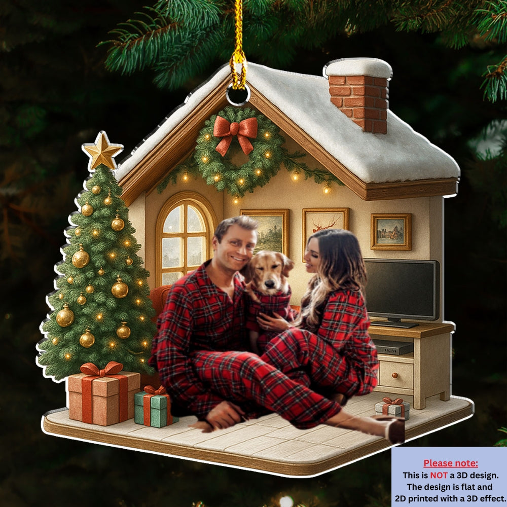 Under One Roof Photo - Personalized Custom 3D Effect Acrylic Ornament