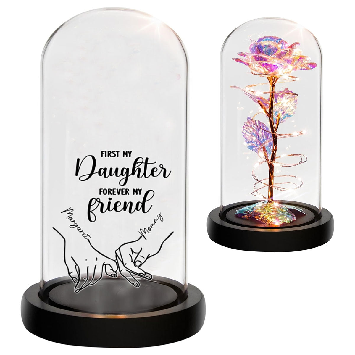 Forever My Friend - Personalized Custom Sparkly Rose