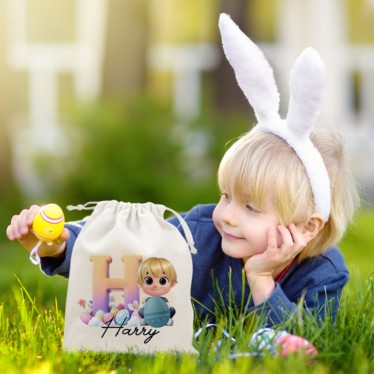 Eggs-tra Happy Easter - Personalized Custom Favor Bag