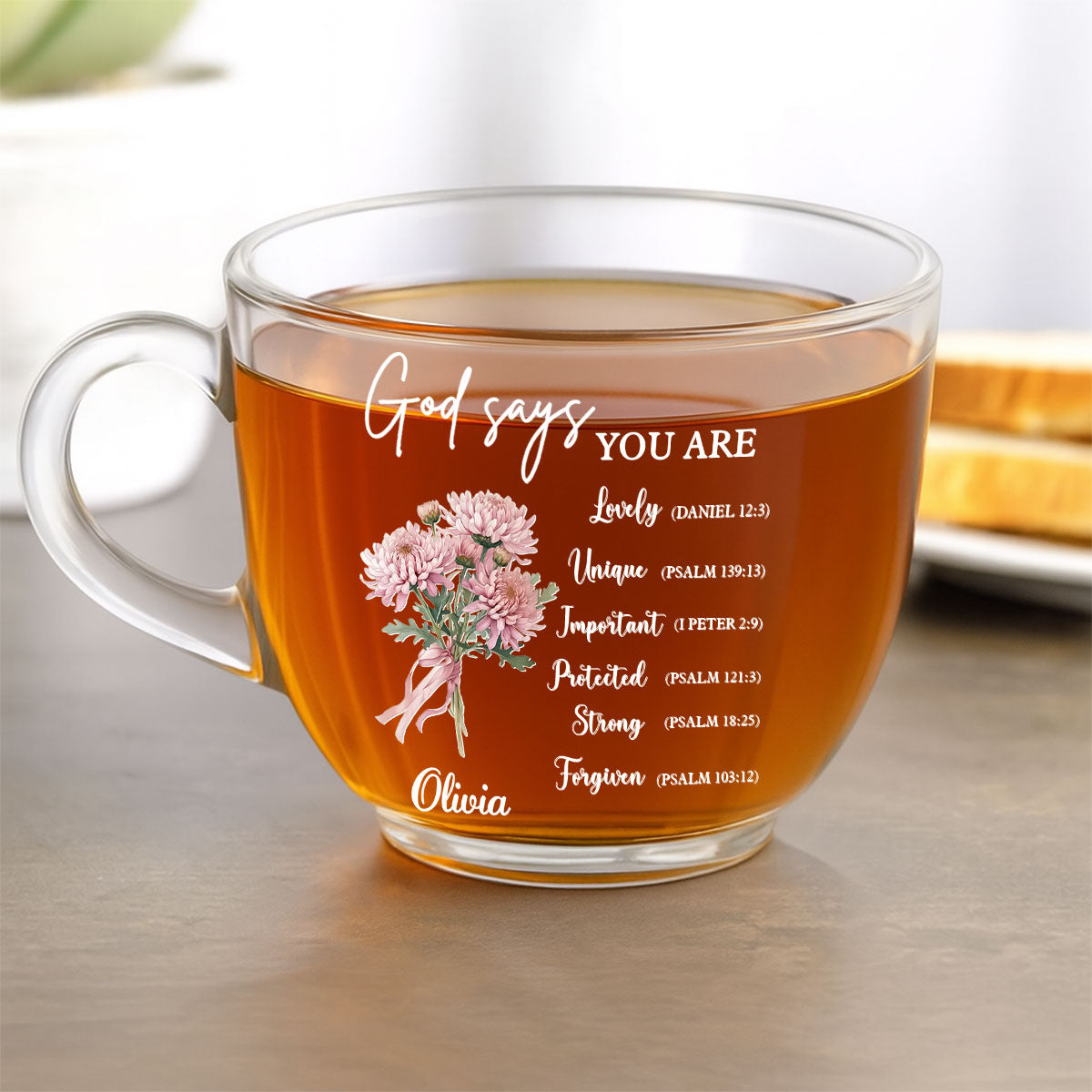 You Are Lovely - Personalized Custom Glass Tea Cup