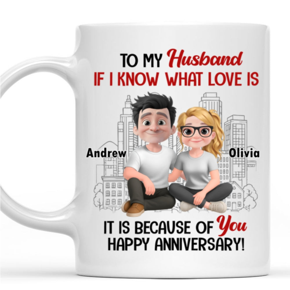 Love Means You And Me - Personalized Custom Coffee Mug