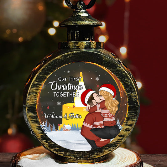 First Year Together -  Personalized Custom Christmas Lantern