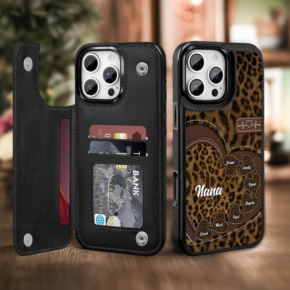 Grandma Sweethearts - Personalized Custom Leather Phone Case