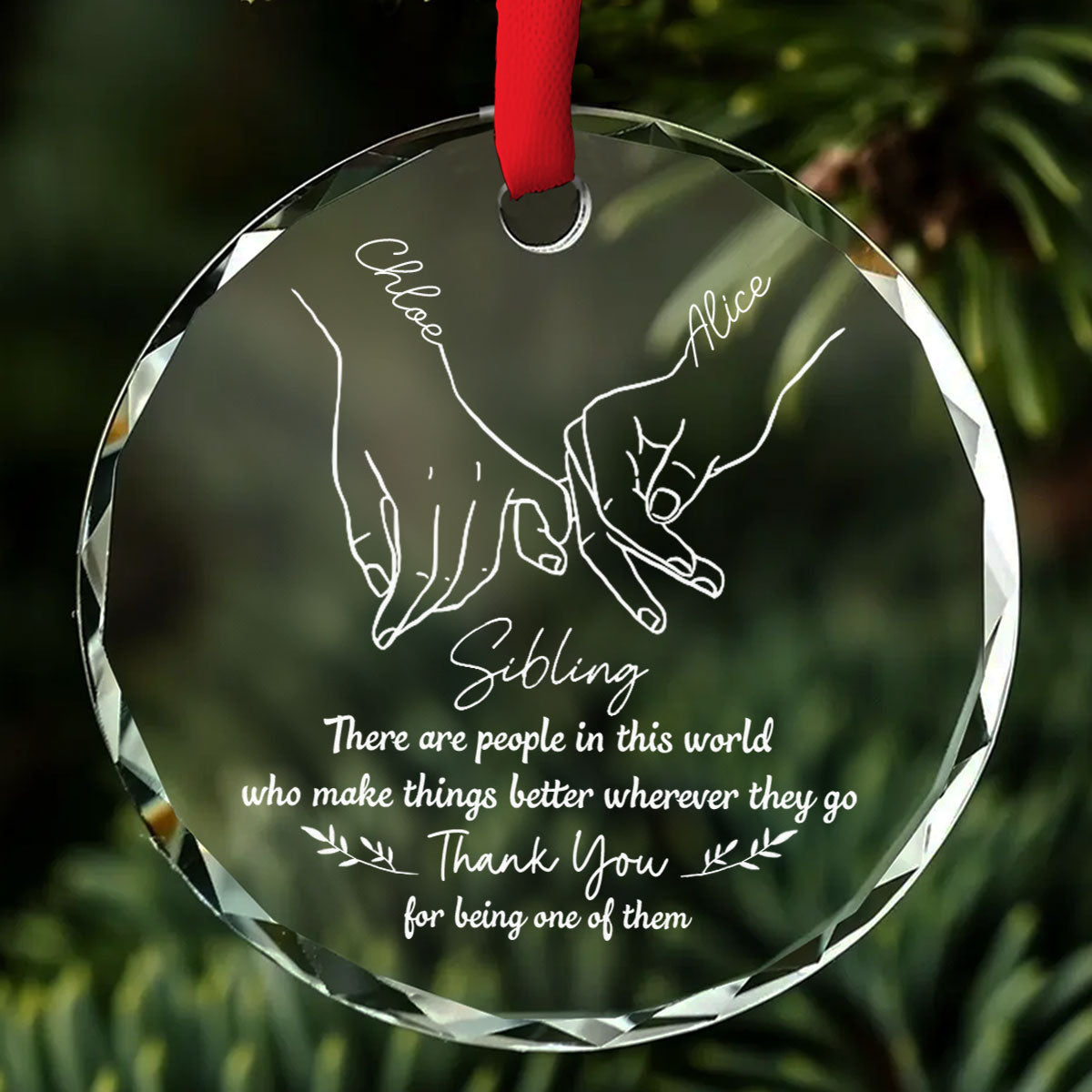True Friends Are Great Riches - Personalized Custom Glass Ornament