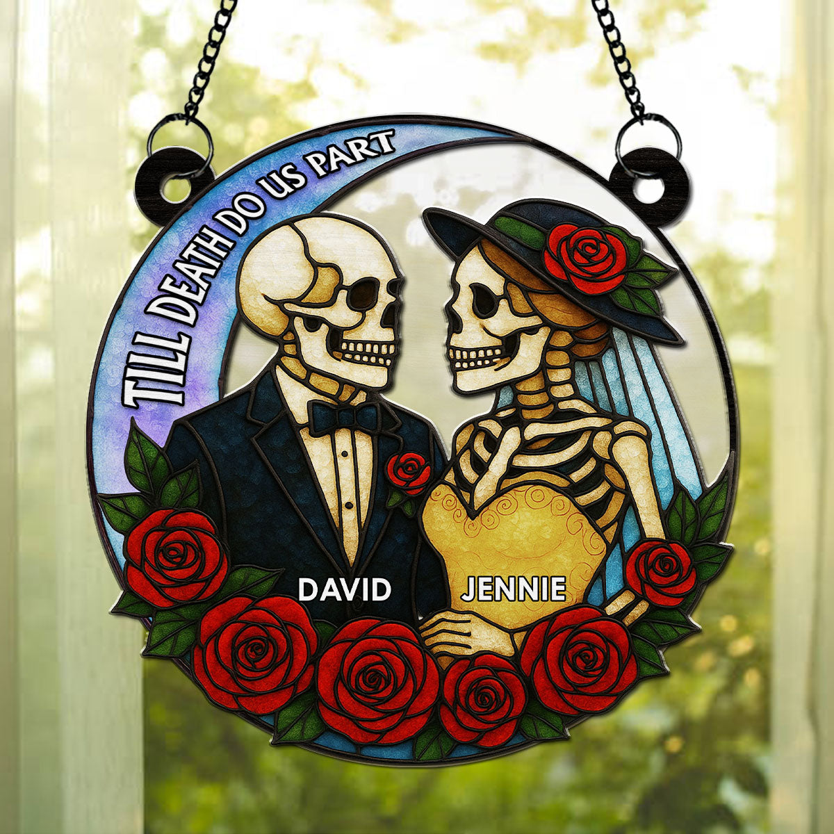 Till Death Do Us Part - Personalized Custom Suncatcher