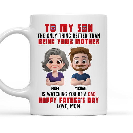 Mother And Son - Personalized Custom Coffee Mug