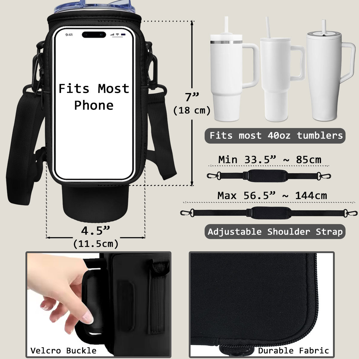 Travel Is My Therapy - Personalized Custom 40oz Water Bottle Carrier Bag