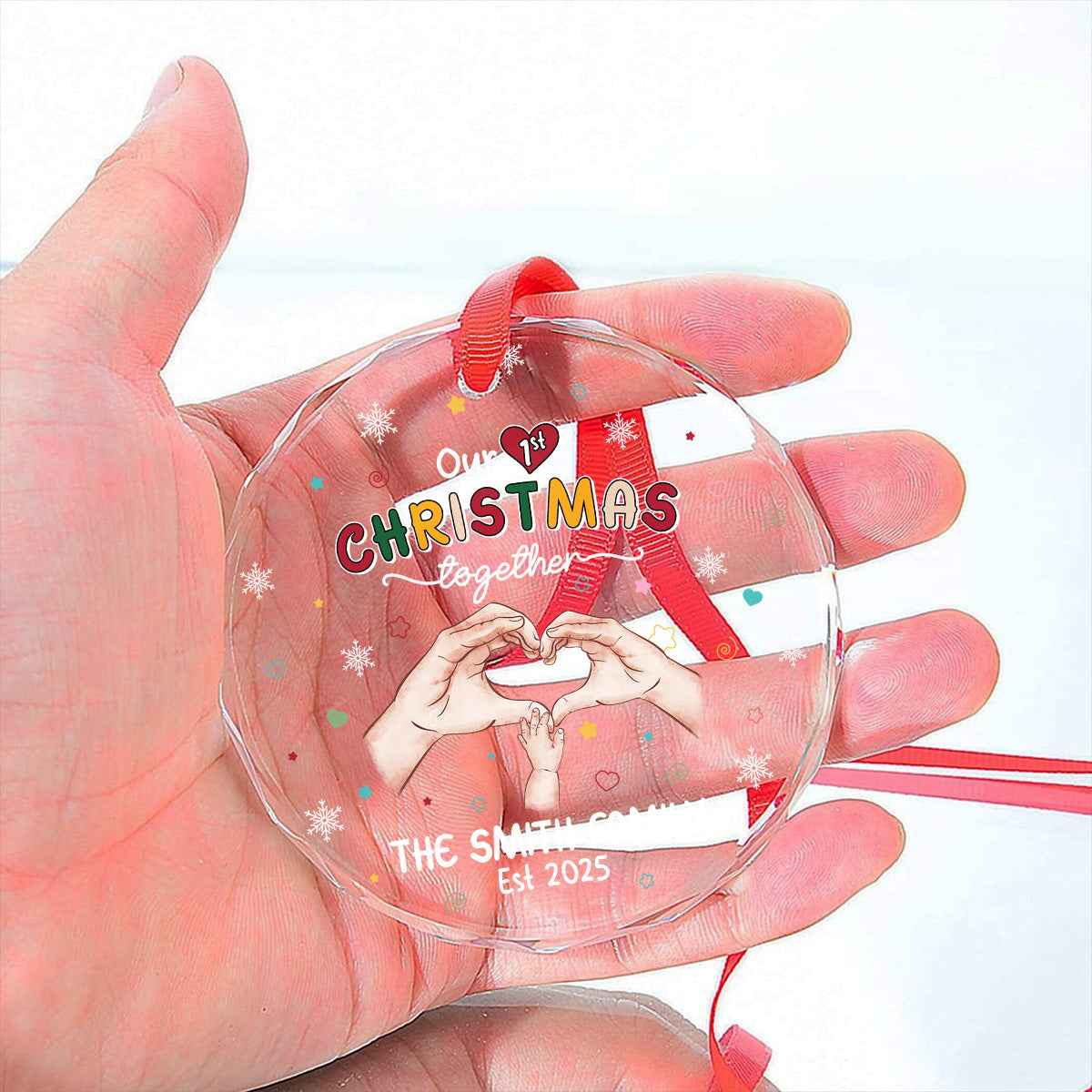 Our First Season - Personalized Custom Glass Ornament