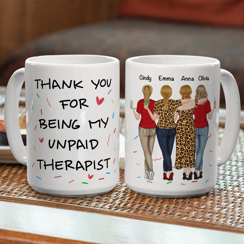My Unpaid Therapist - Personalized Custom Coffee Mug