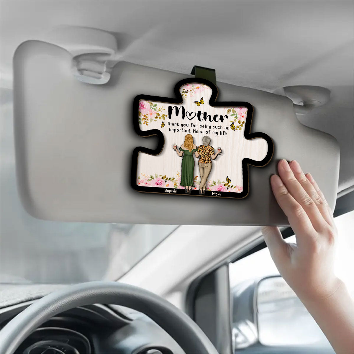 Important Piece - Personalized Custom Car Visor Clip
