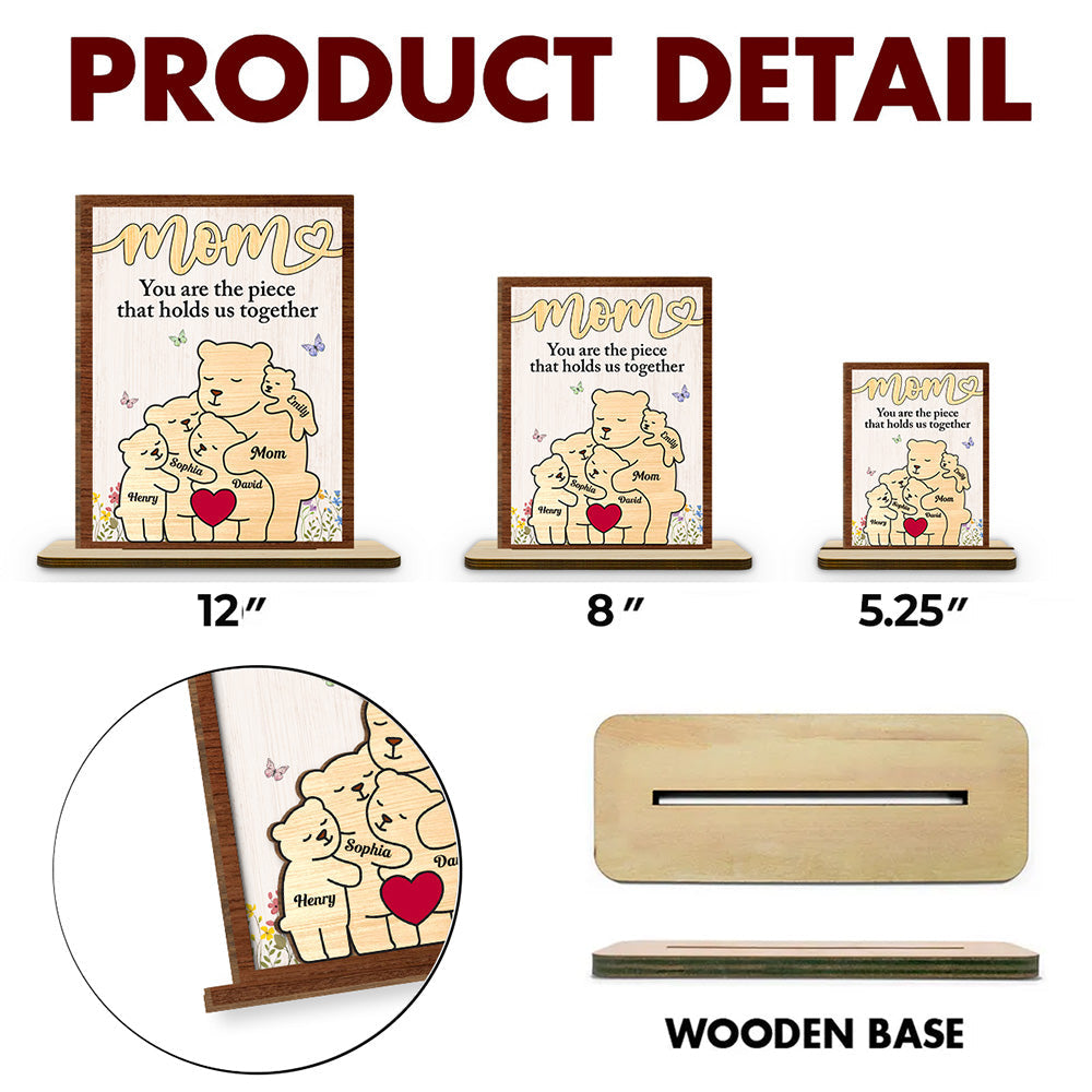 Important Piece - Personalized Custom 2-Layer Wood Plaque With Flat Base