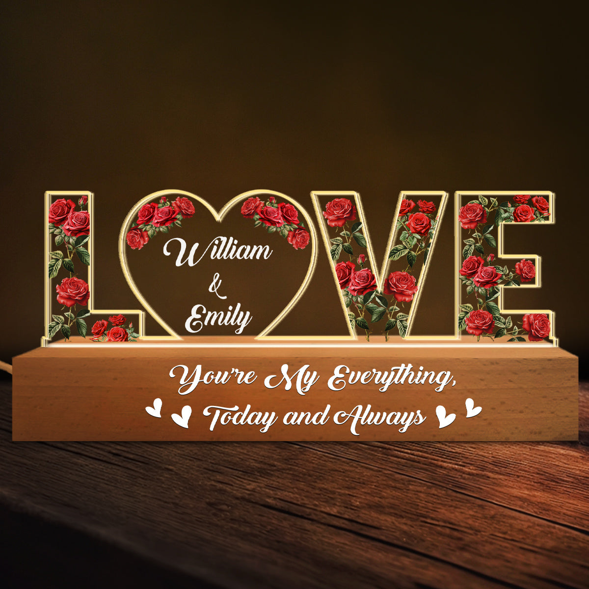 You're My Everything - Personalized Custom Acrylic 3D LED Night Light