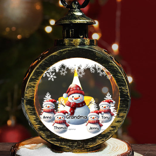 My Fav People Call Me Grandma - Personalized Custom Christmas Lantern