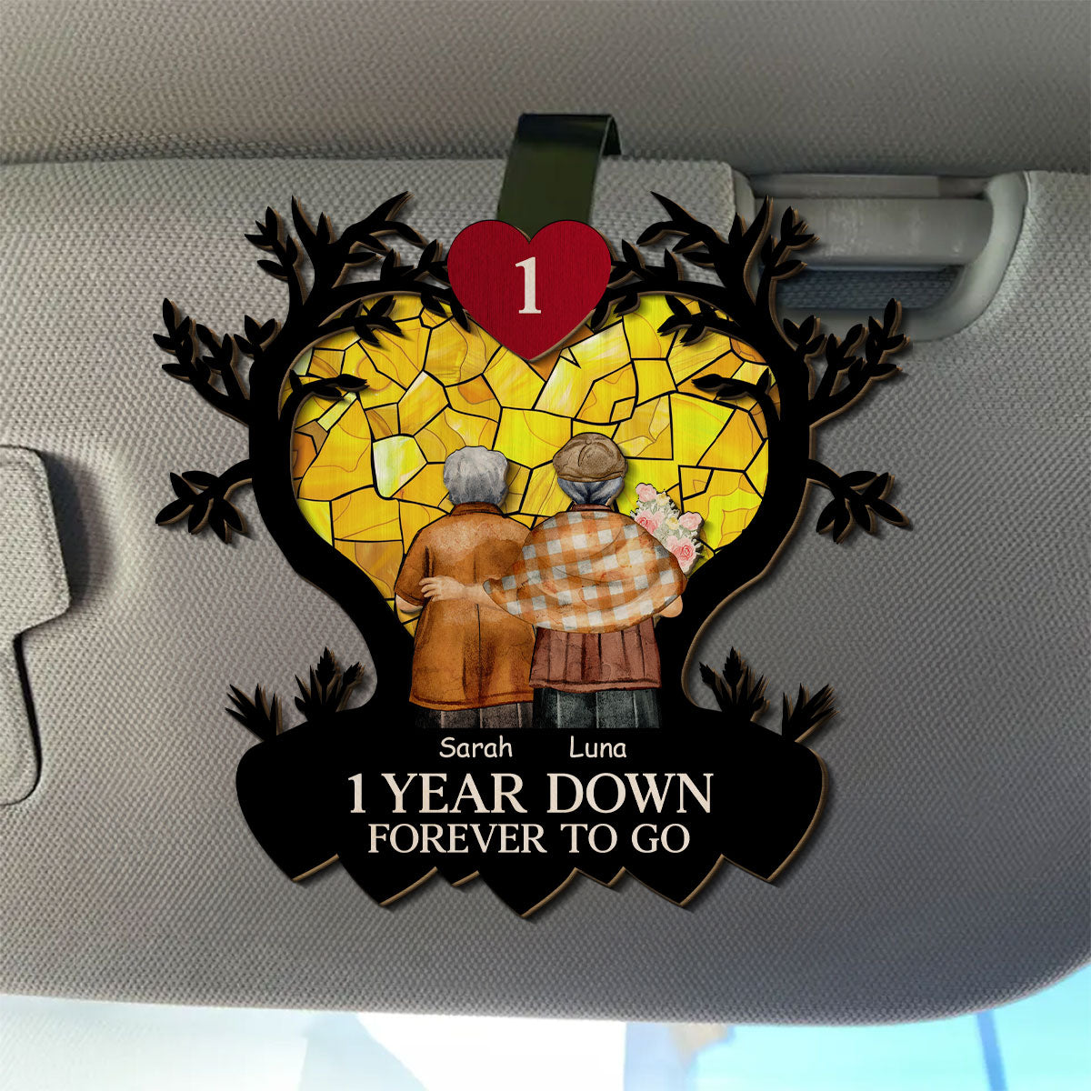 Forever With You - Personalized Custom Car Visor Clip