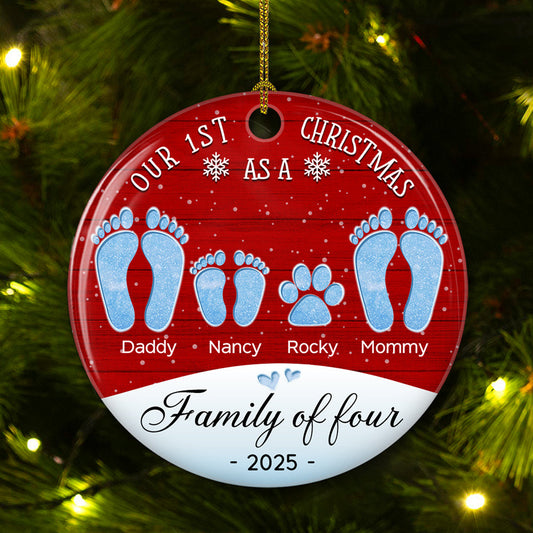 Our First Christmas - Personalized Custom Ceramic Ornament