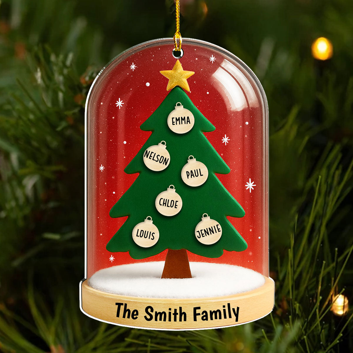 Christmas Tree Of Love - Personalized Custom Acrylic Ornament
