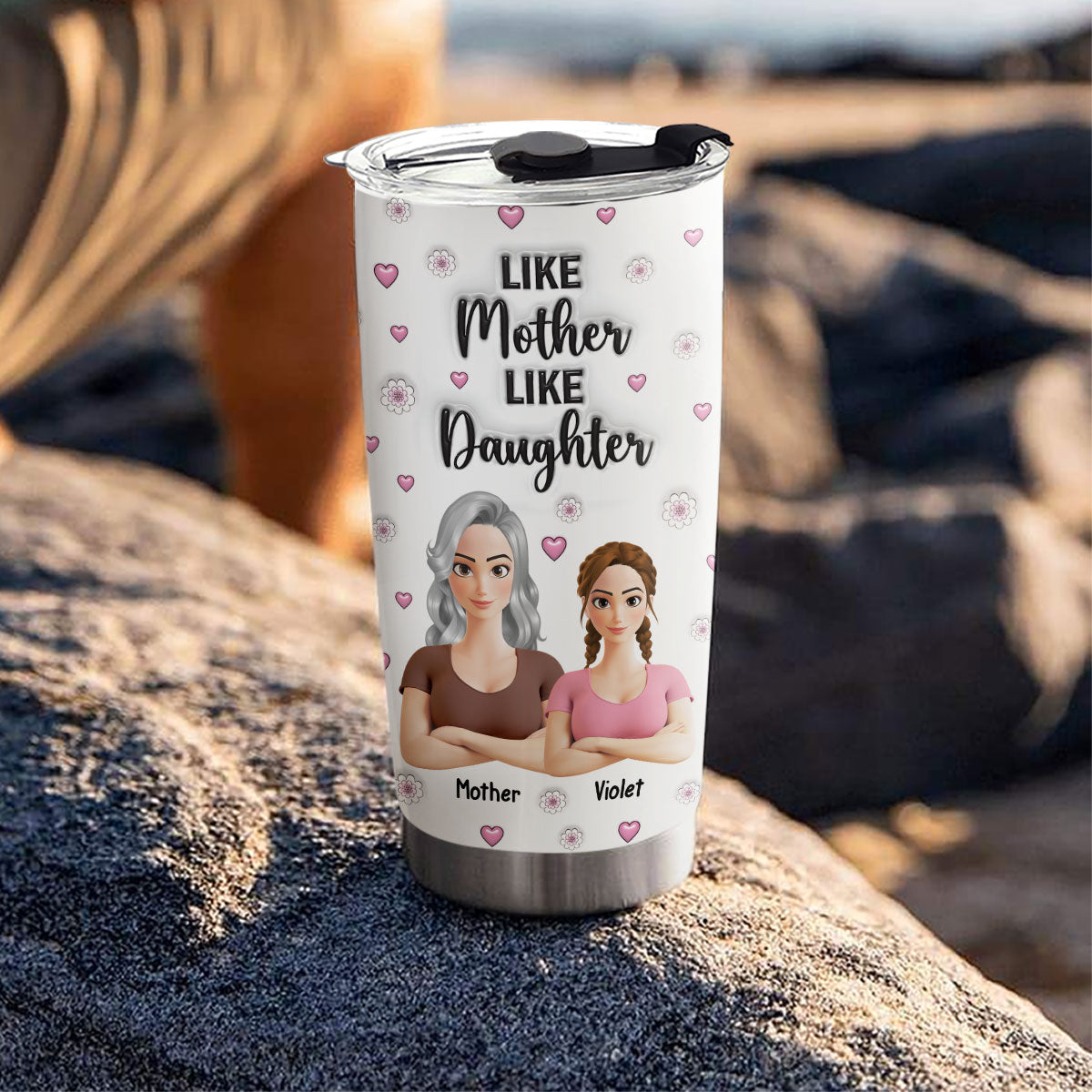 Like Mother Like Daughter - Personalized Custom 3D Inflated Effect Tumbler