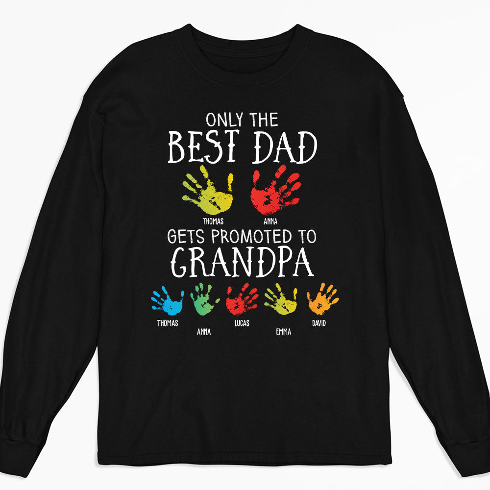 Promoted To Grandpa - Personalized Custom Shirt