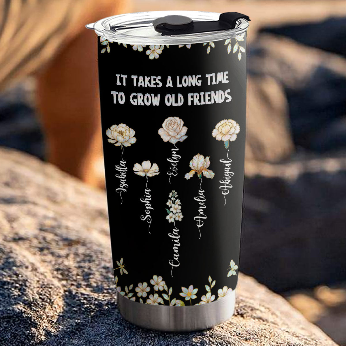 Take Time To Grow Mother Of Pearl - Personalized Custom Tumbler