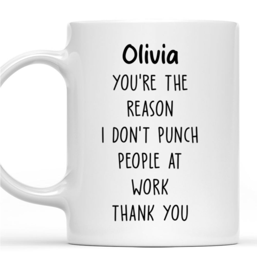 No Punch Coworker - Personalized Custom Coffee Mug