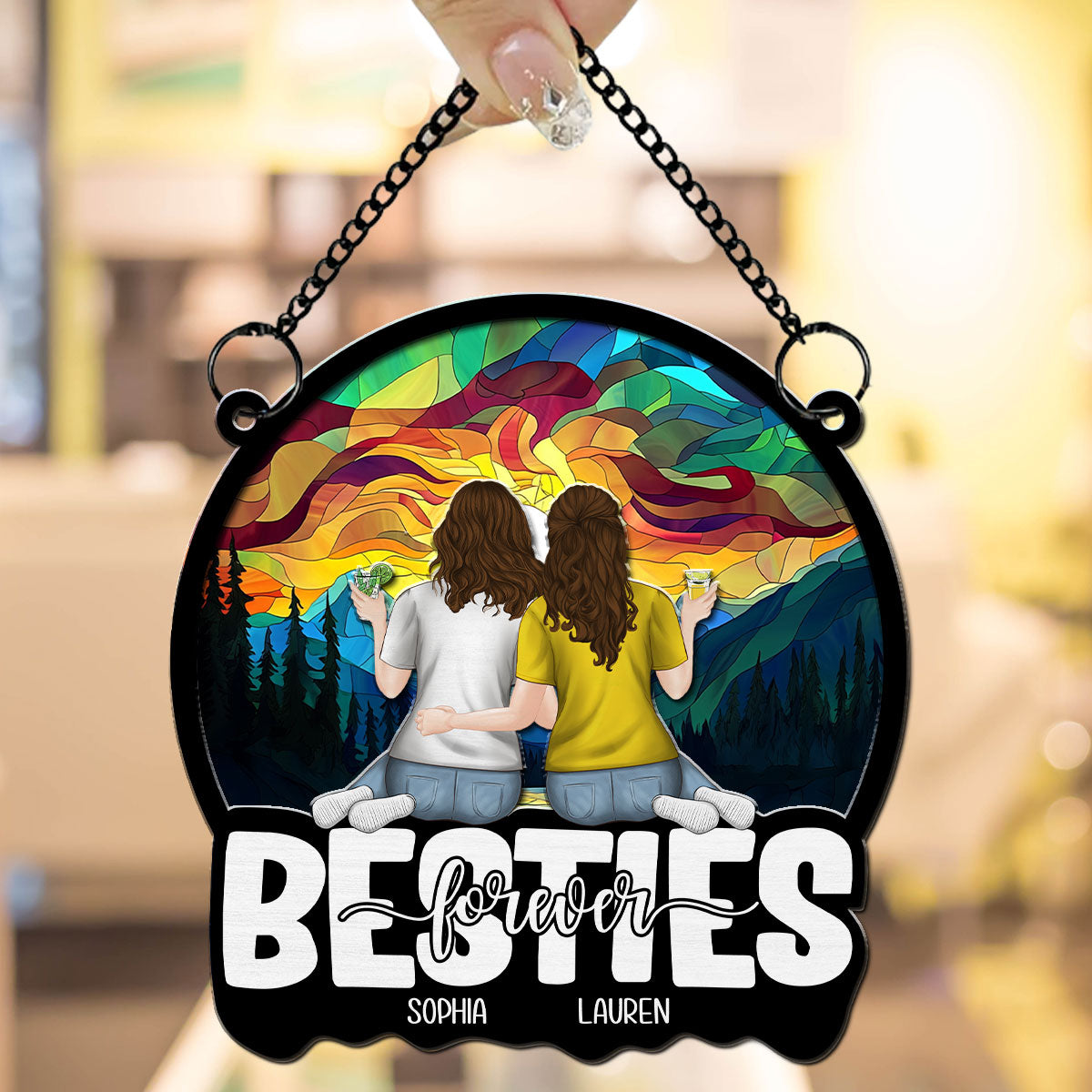 Sister Forever - Personalized Custom Suncatcher