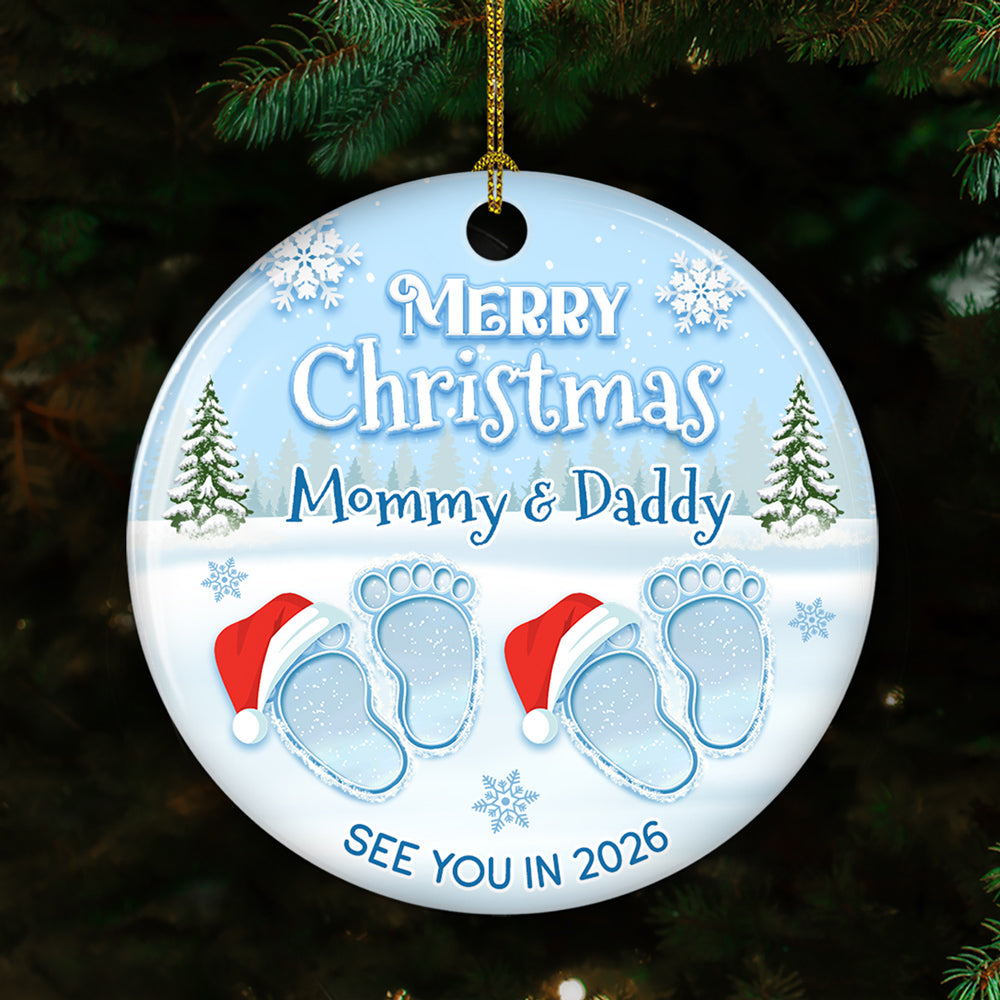 See You Next Year - Personalized Custom Ceramic Ornament