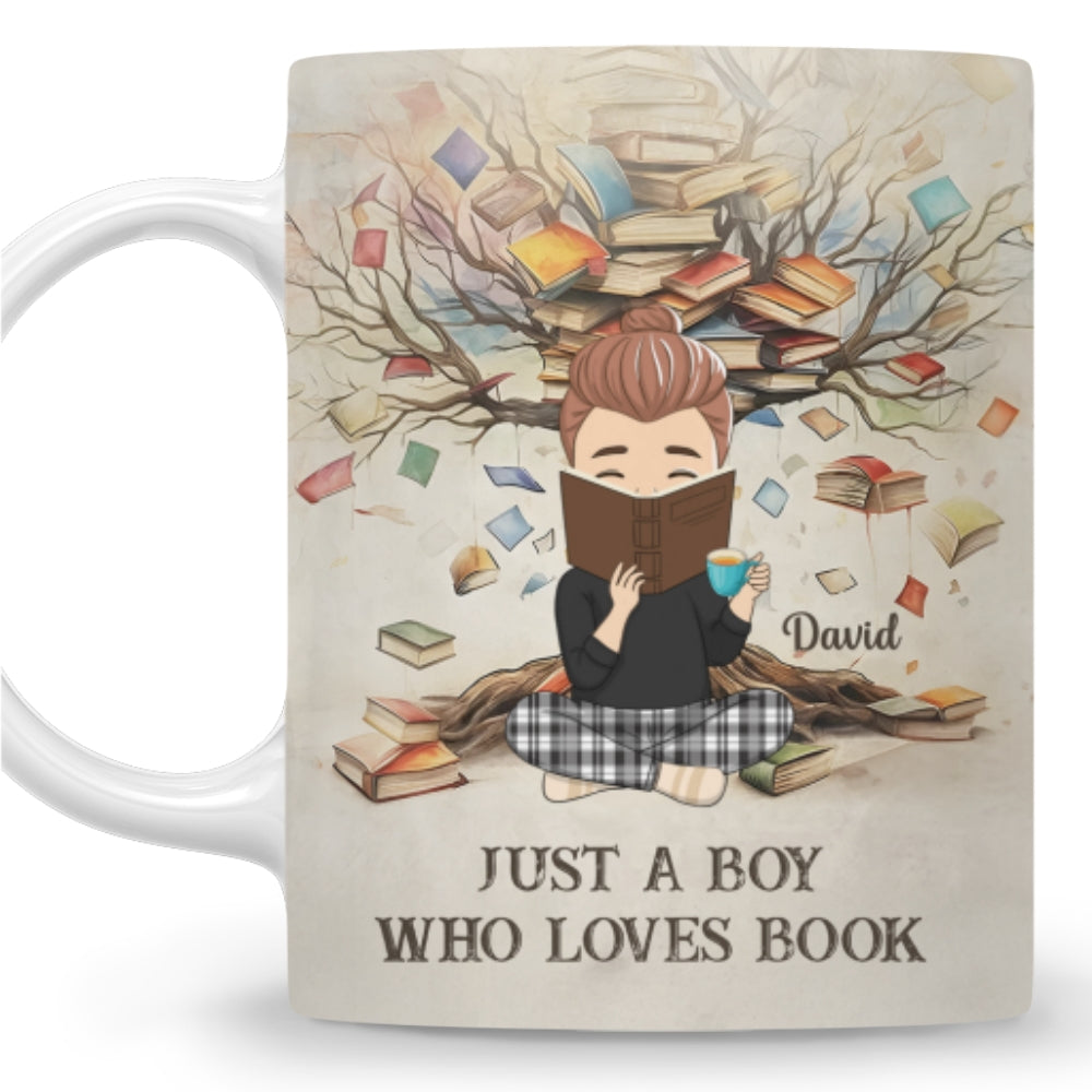 Just A Girl Who Loves Book - Personalized Custom Coffee Mug