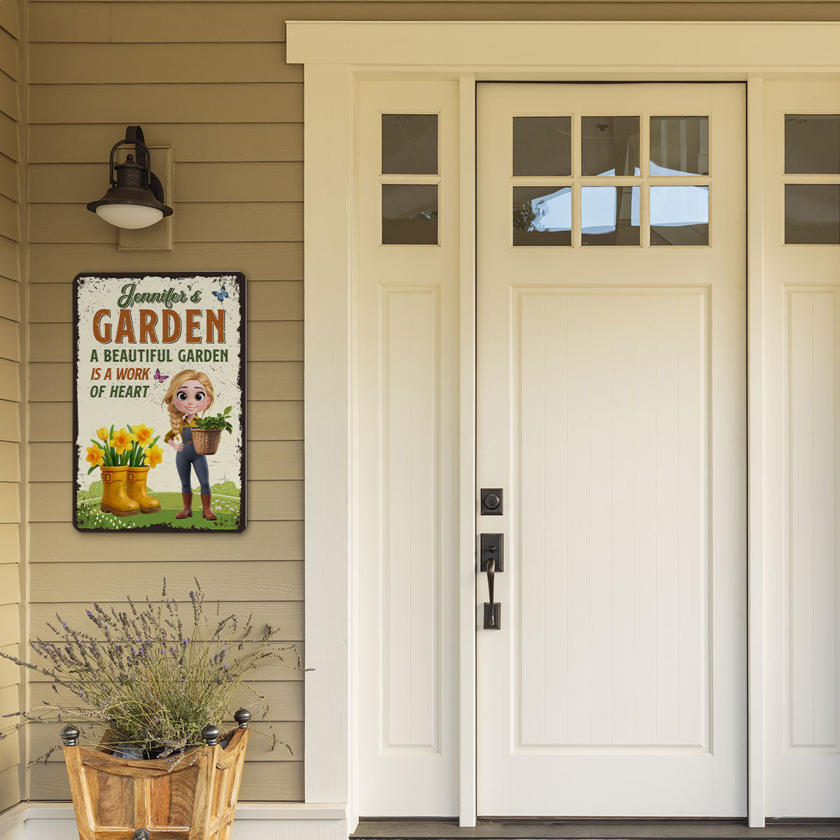 A Beautiful Garden - Personalized Custom Metal Sign