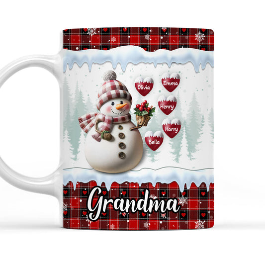 Snowman Grandma - Personalized Custom Coffee Mug