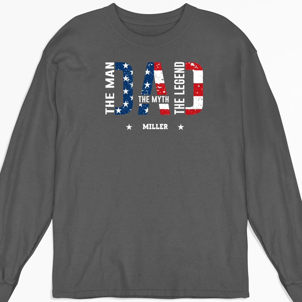 Papa The Man The Myth - Personalized Custom Shirt