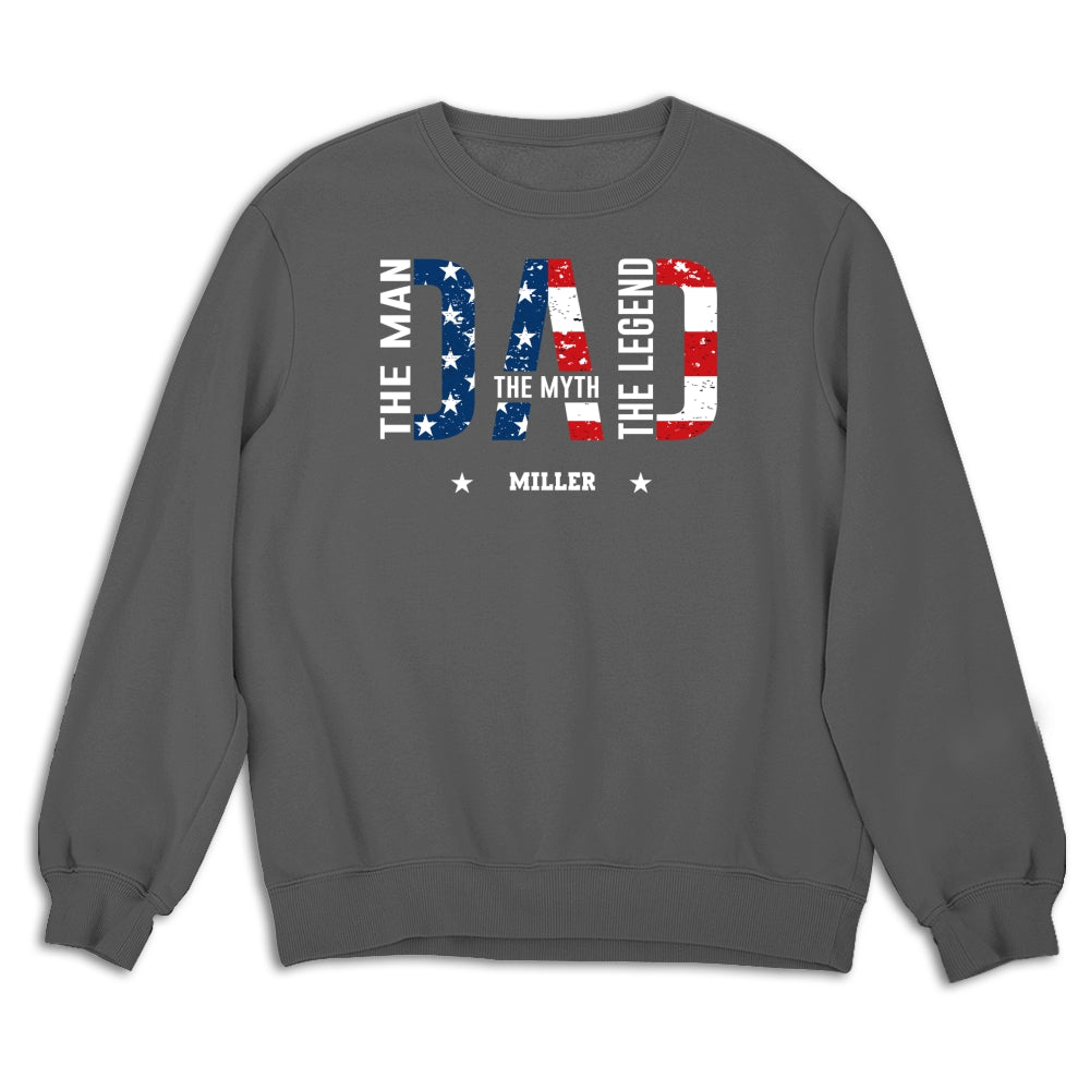 Papa The Man The Myth - Personalized Custom Shirt