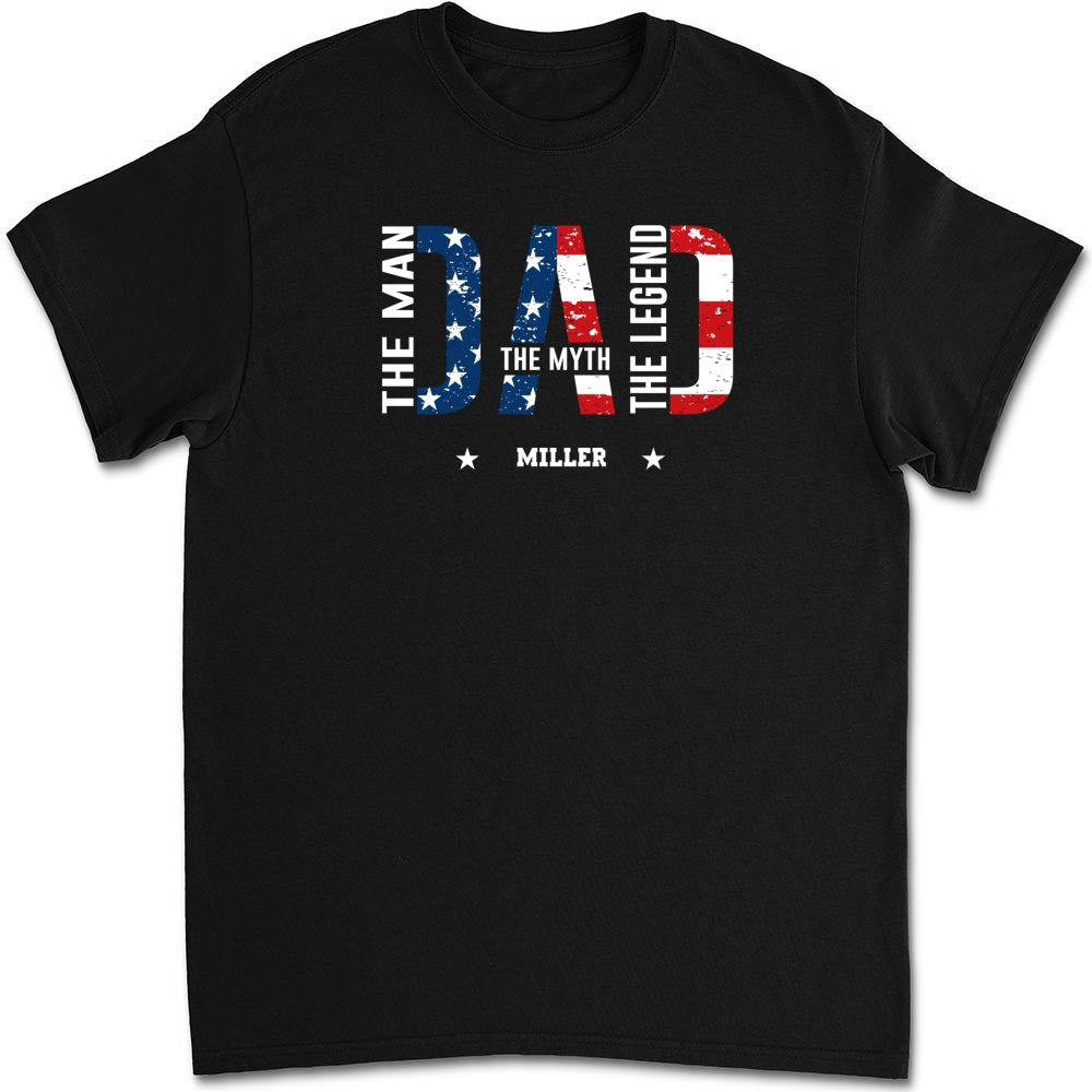 Papa The Man The Myth - Personalized Custom Shirt