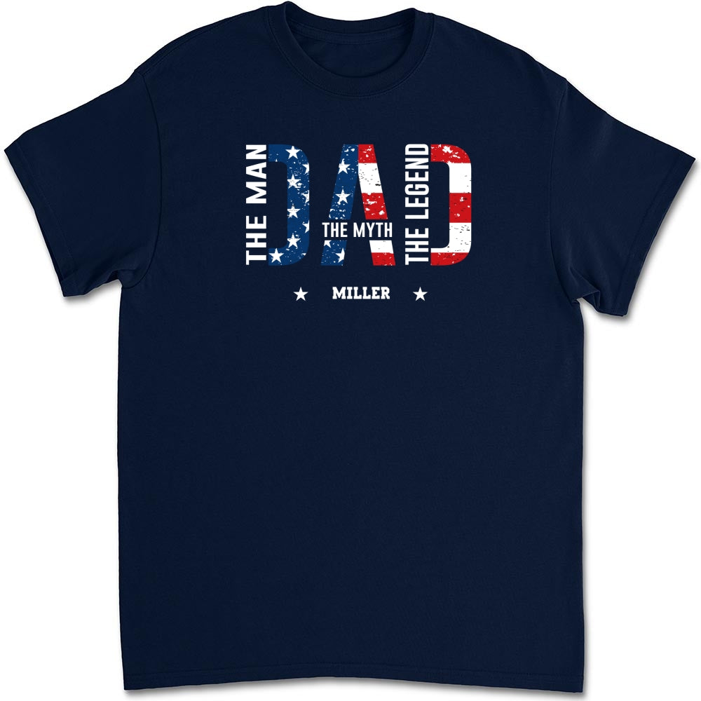 Papa The Man The Myth - Personalized Custom Shirt
