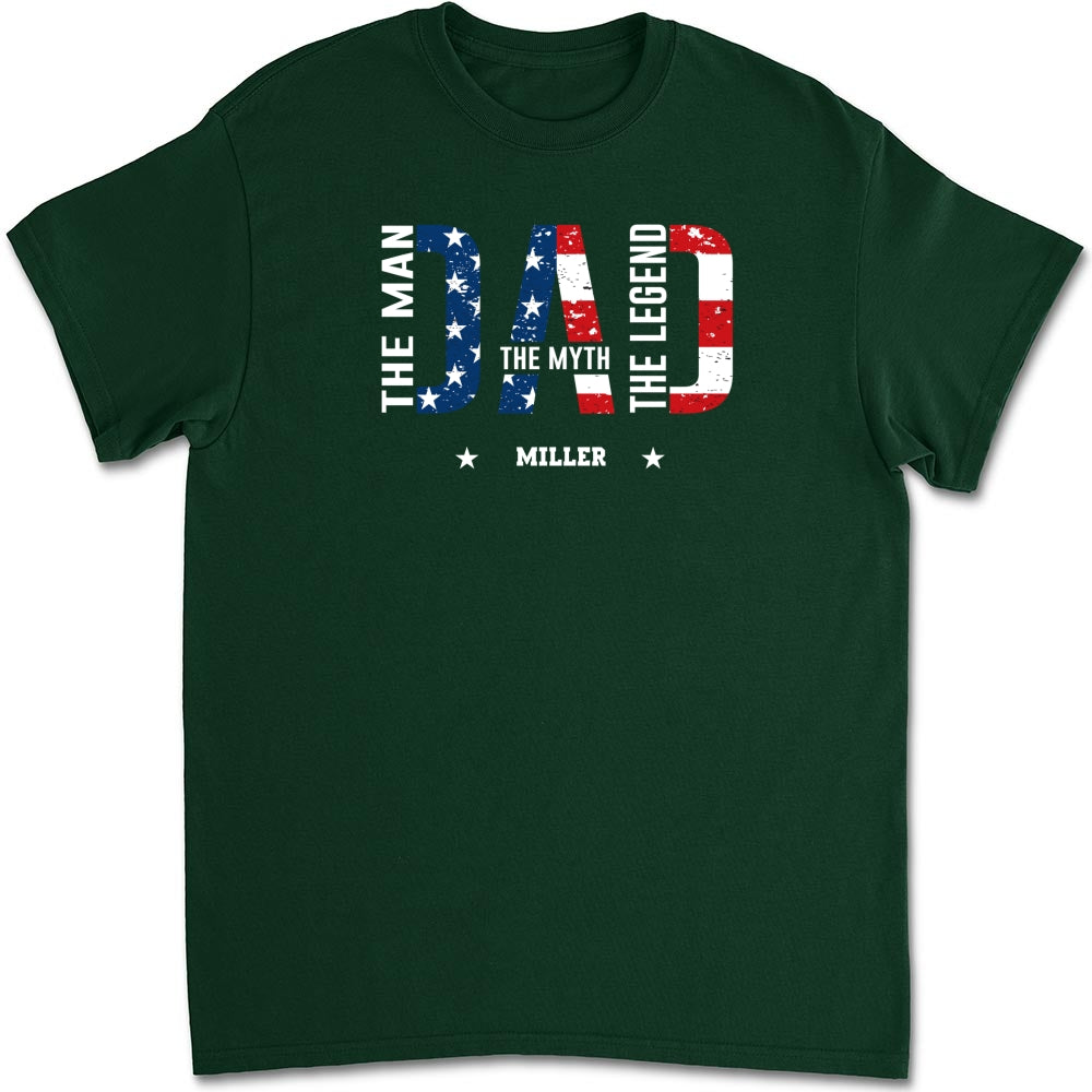 Papa The Man The Myth - Personalized Custom Shirt