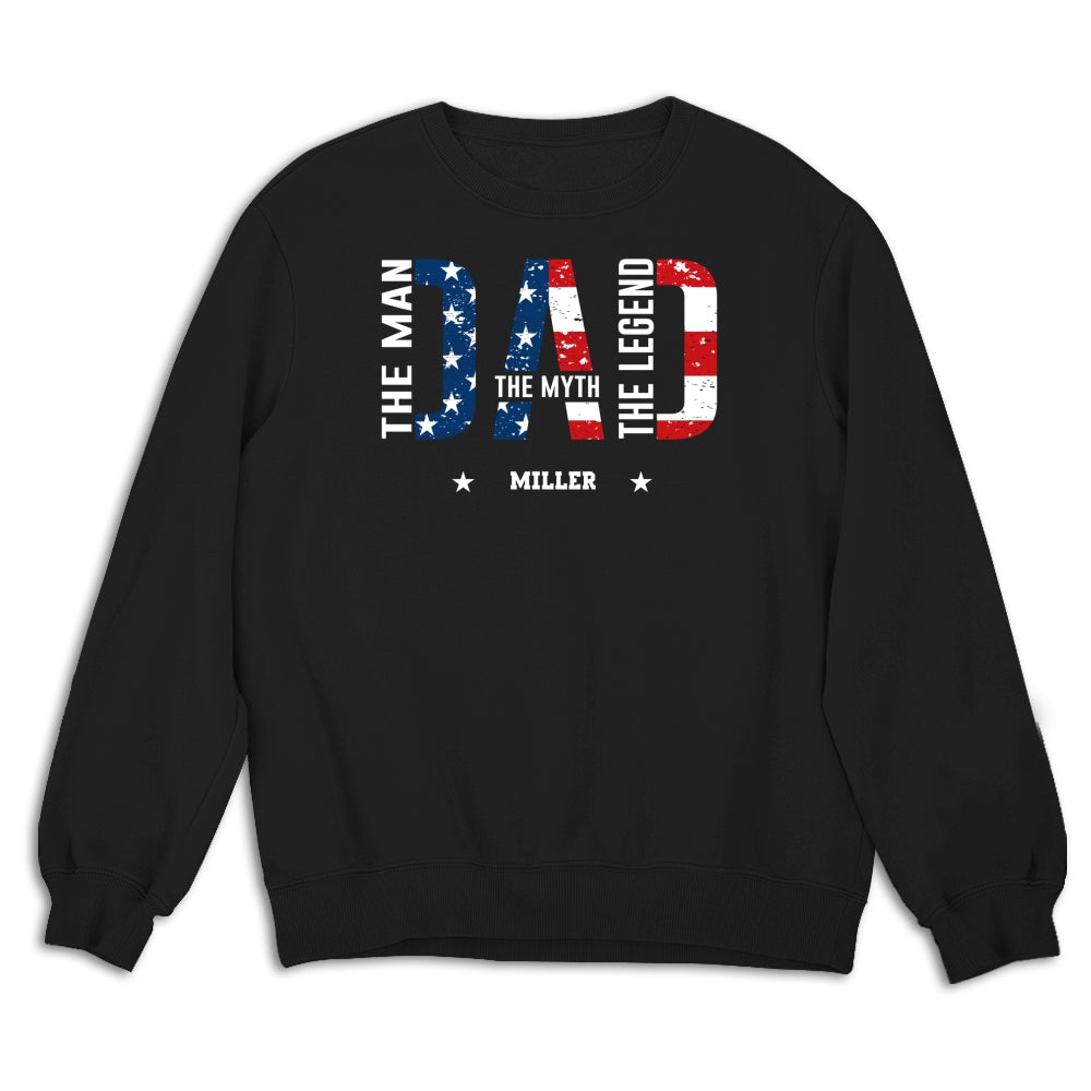 Papa The Man The Myth - Personalized Custom Shirt