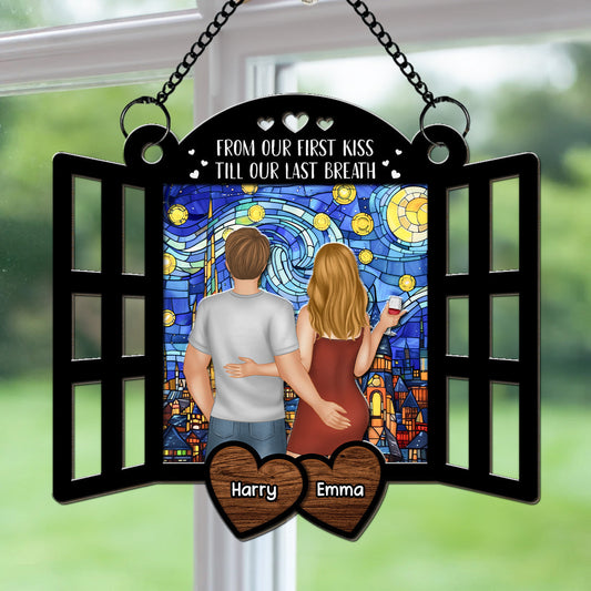 First Kiss - Personalized Custom Suncatcher
