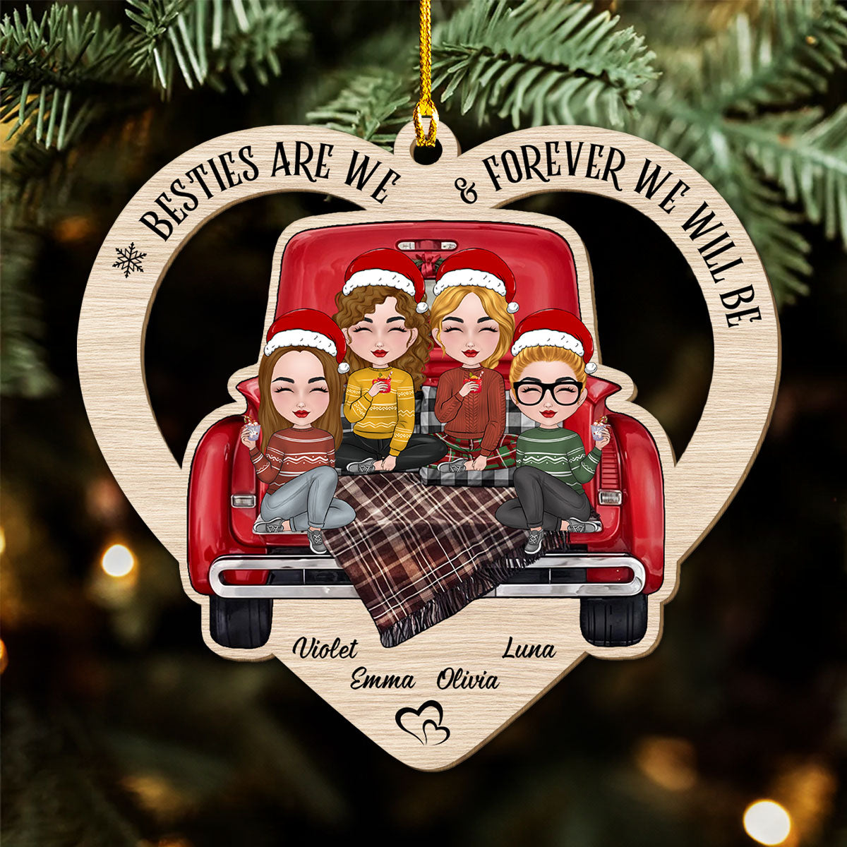 Sister Are We - Personalized Custom Wood Ornament