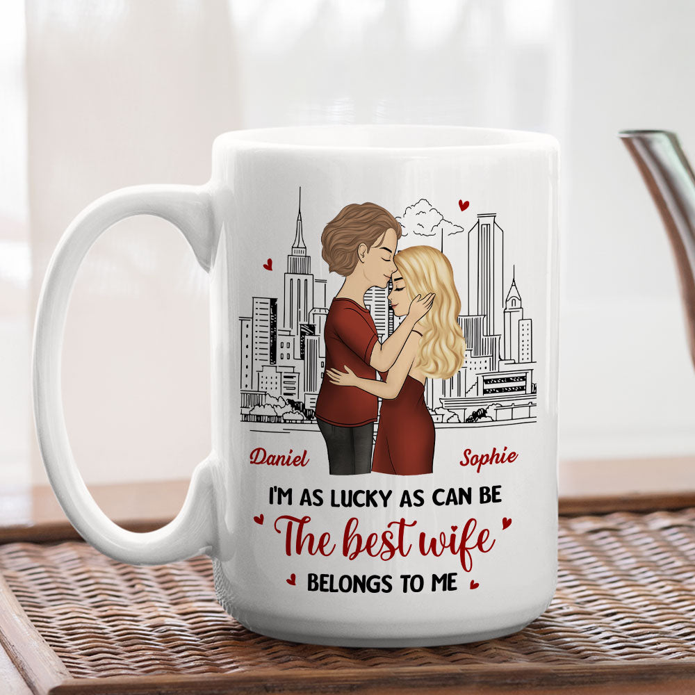 As Lucky As Can Be - Personalized Custom Coffee Mug