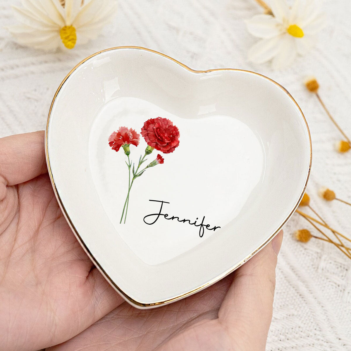 Friends Make Life Blossom With Joy - Personalized Custom Jewelry Dish