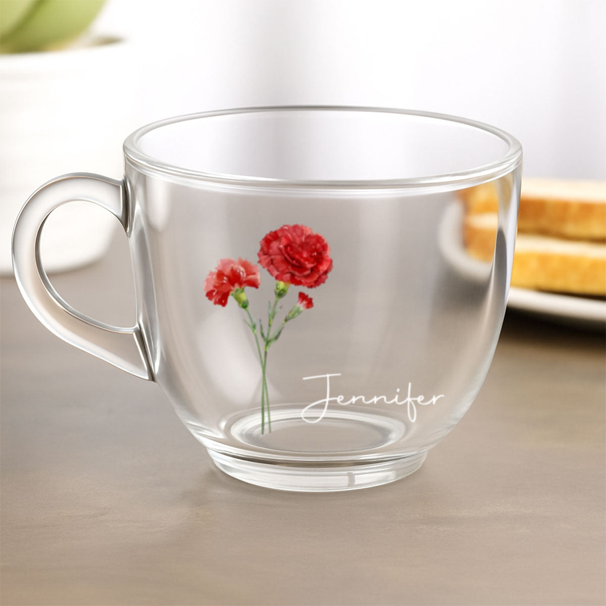 Friends Are Flowers That Never Fade - Personalized Custom Glass Tea Cup